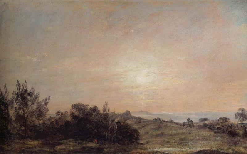John Constable Hampstead Heath looking to Harrwo Spain oil painting art